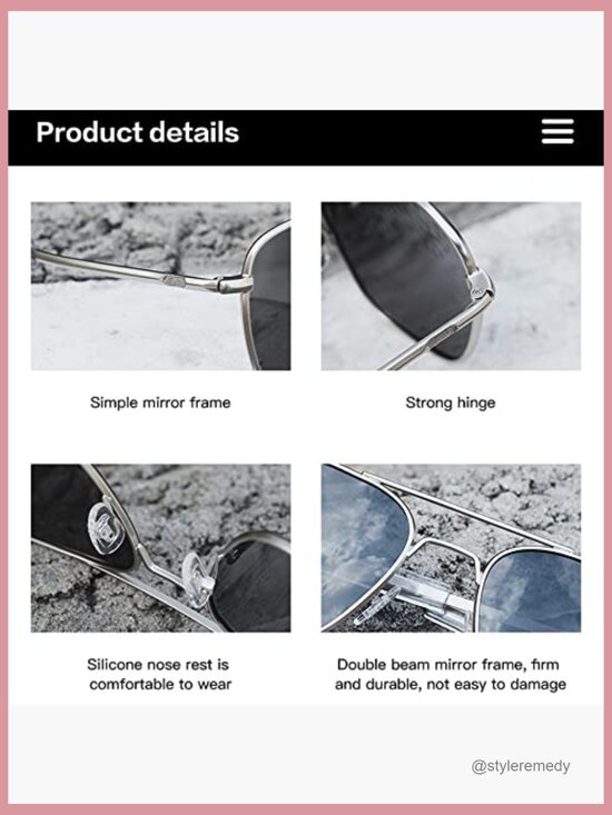 Polarized Aviator Sunglasses Metal Frame UV400 Protection Military Style main image 6